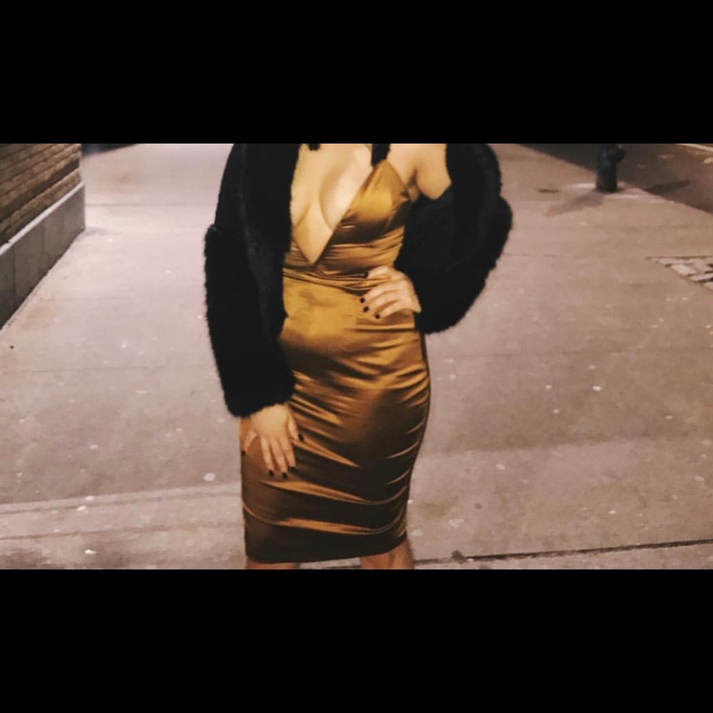 missguided satin dress